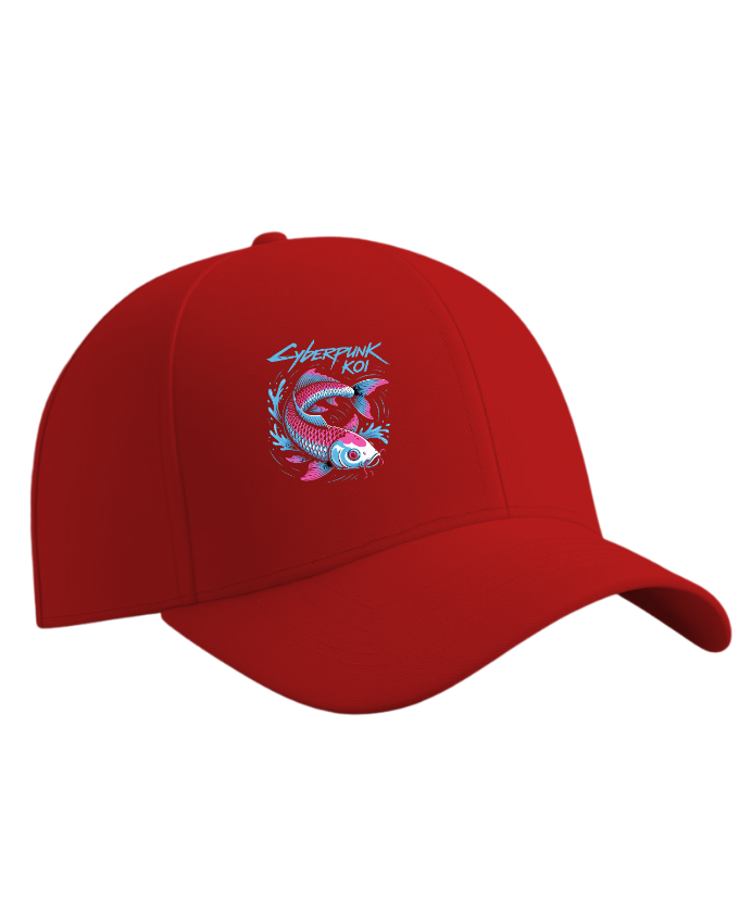 Cyberpunk Koi Fish Futuristic Design Hat - Image 4