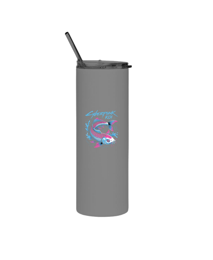 Cyberpunk Koi Fish Futuristic Design Thermos - Image 5