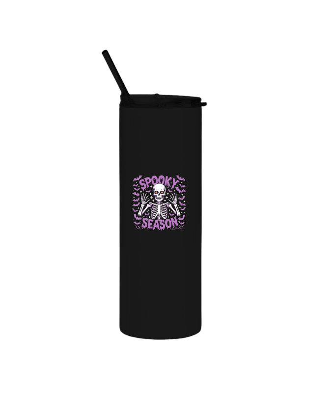 Spooky Season Skeleton Halloween Artwork Thermos - Image 3
