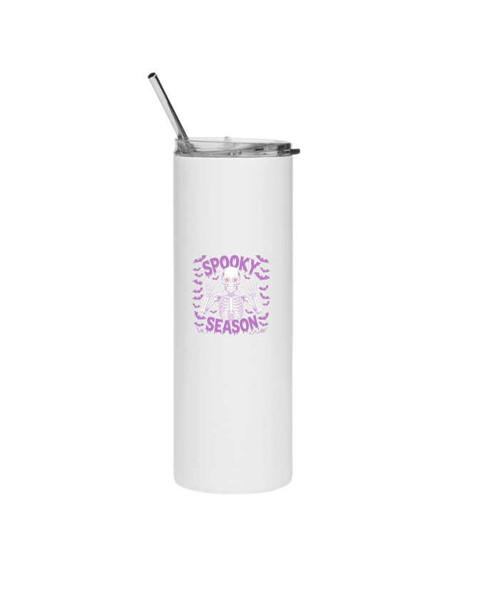Spooky Season Skeleton Halloween Artwork Thermos